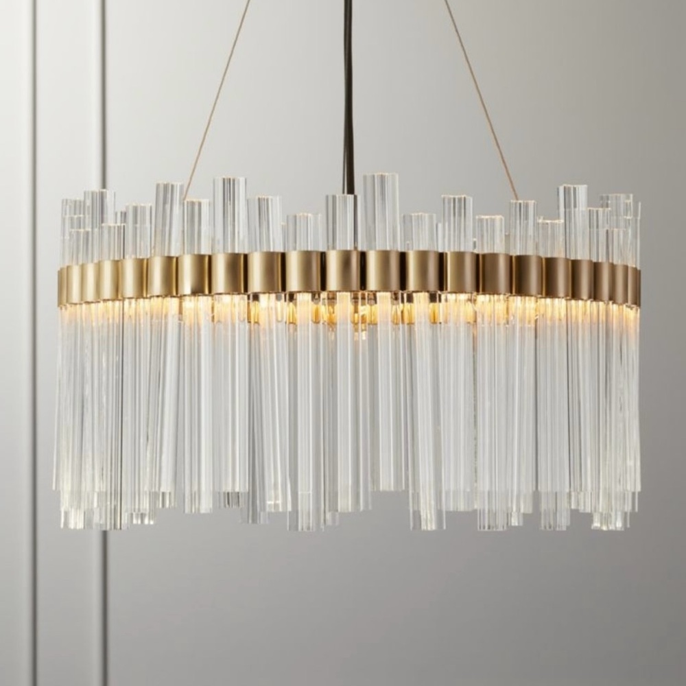 CB2 Orion Glass Crystal Chandelier